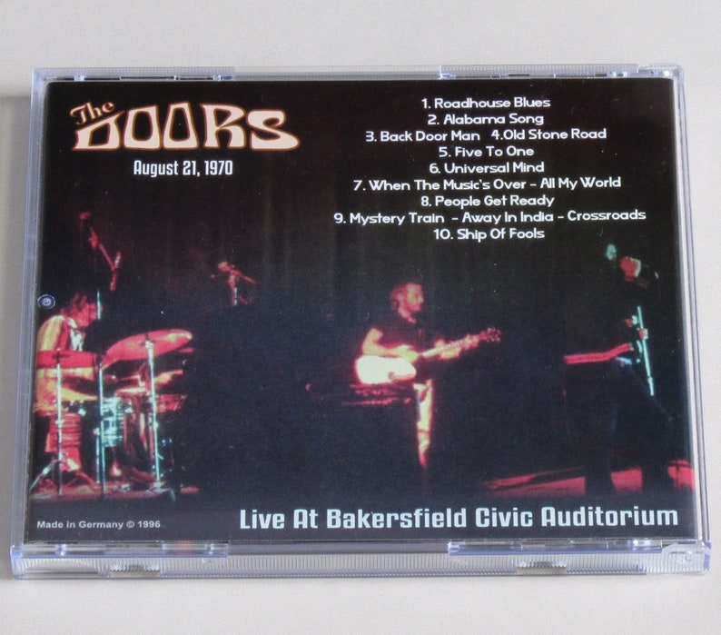 The Doors Live at Bakersfield Civic Auditorium 1970 CD Etsy