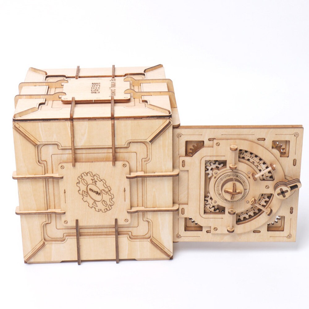 Wooden Escape Room Puzzle Box Handmade Treasure Box Password DIY ...