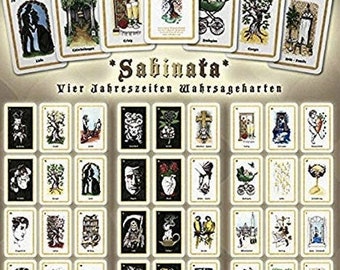 Sabinata Four Seasons divination cards like Lenormand cards