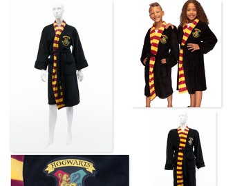 Harry Potter Hogwarts Bathrobe Ladies and Kids size non hooded