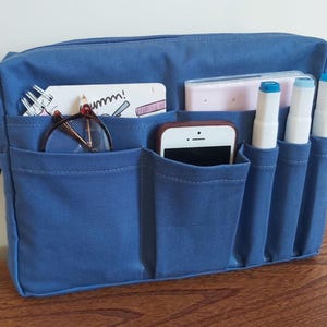 Canvas Large Travel Utiliyt Pouch with Strap, Zipper Planner Pouch For Journaling, Travel  Journal Pouch, Stationery Pouch, Organizer Pouch