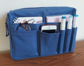 Canvas Large Travel Utiliyt Pouch with Strap, Zipper Planner Pouch For Journaling, Travel  Journal Pouch, Stationery Pouch, Organizer Pouch