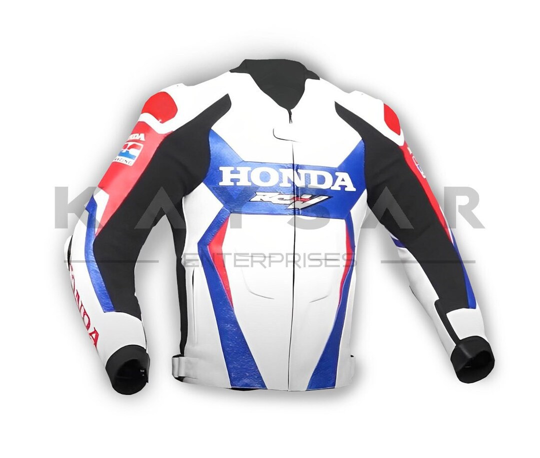 Custom Made Honda Motorbike Jacket. Motorcycle Racing Real Leather