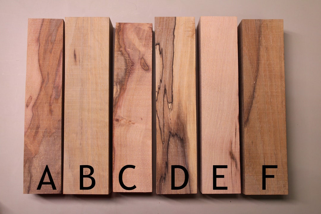 CHOOSE ONE Stabilized Spalted Pecan Wood Handle Blank, Stabilized