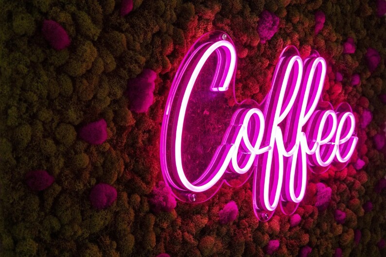 Custom Acrylic Moss Neon Led Round Sign Square Sign Rectangle Etsy