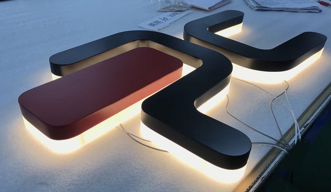 Custom 3D Backlit Sign for Office , Led Signage, Custom Outdoor Logo ...