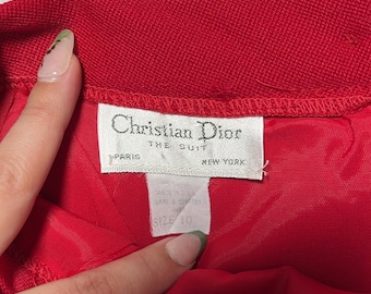 Falda de traje vintage de Christian Dior