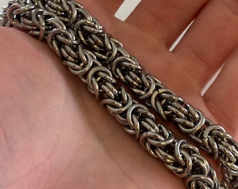 Collier chaine maille royale (byzantine, péruvienne) Bijou sur