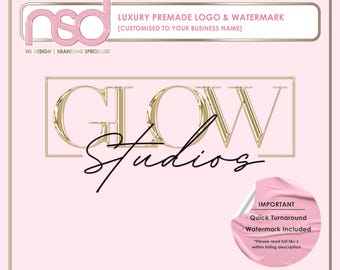 Beauty Industry Logo Design, Premade Logo Design, Beauty Branding Design, Premade Business Branding, Customise Business Name, Pink & Gold