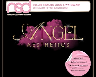 Beauty Industry Logo Design, Premade Logo Design, Beauty Branding Design, Premade Business Branding, Customise Business Name, Gold & Pink