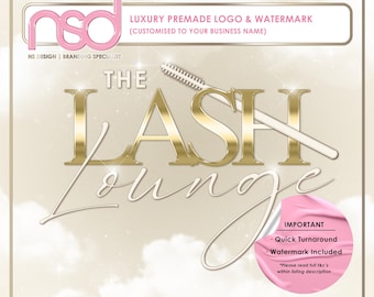Beauty Industry Logo Design, Premade Logo Design, Beauty Branding Design, Premade Business Branding, Customise Business Name, Beige & Gold