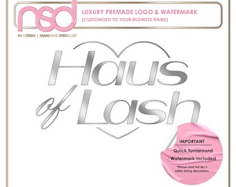 Beauty Industry Logo Design, Premade Logo Design, Beauty Branding Design, Premade Business Branding, Customise Business Name, White & Silver