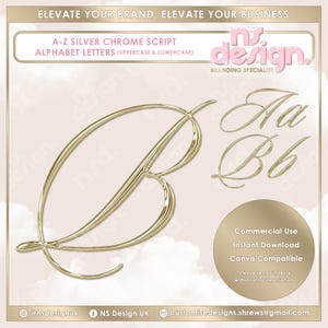 Letras 3D A-Z Gold Chrome, Alfabeto Gold Chrome, Alfabeto Chrome, Letras PNG, Clipart Gold Chrome, Fonte Script