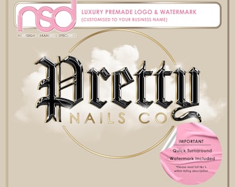 Beauty Industry Logo Design, Premade Logo Design, Beauty Branding Design, Premade Business Branding, Customise Business Name, Beige & Gold