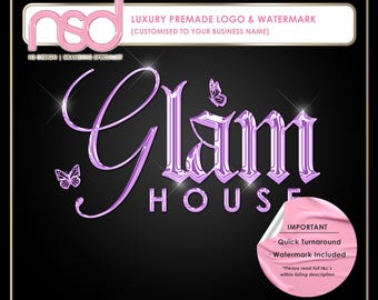 Beauty Industry Logo Design, Premade Logo Design, Beauty Branding Design, Premade Business Brand, Customise Business Name, Purple and Black