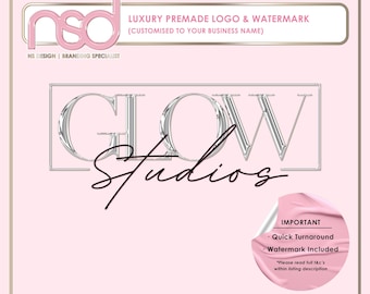 Beauty Industry Logo Design, Premade Logo Design, Beauty Branding Design, Premade Business Branding, Customise Business Name, Pink & Silver
