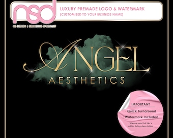 Beauty Industry Logo Design, Premade Logo Design, Beauty Branding Design, Premade Business Branding, Customise Business Name, Gold & Green
