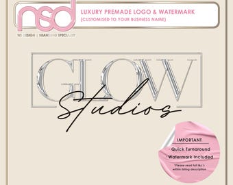 Beauty Industry Logo Design, Premade Logo Design, Beauty Branding Design, Premade Business Branding, Customise Business Name, Beige & Silver