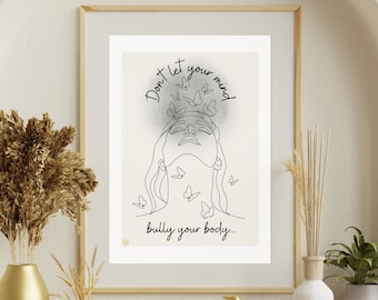 Body Positive Woman Empowerment Art | Affirmation Print (Digital Download)