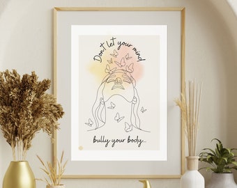 Body Positive Art Print | Women Empowerment, Curvy Woman (Digital Download)