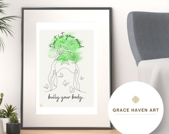 Body Positive Affirmation Art | Women Empowerment Print (Digital Download)