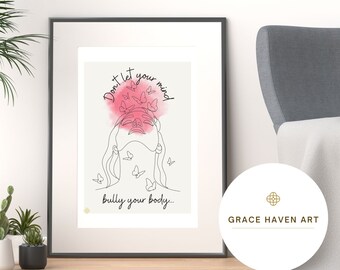Body Positive Line Art Print | Women Empowerment (Digital Download)