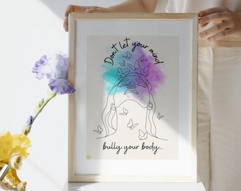 Body Positive Affirmation Art | Women Empowerment Gift (Digital Download)