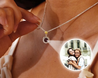 Personalized Bubble Projection Necklace，Photo Projection Necklace，Photo Necklace，Custom Memorial Pendant，Memorial Gift，Valentine Day Gift