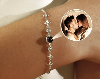 Bracelet de projection de photo personnalisé, bracelet à bulles, bracelet commémoratif de photo, bracelet d'intérieur d'image, cadeau pour elle, cadeau de meilleur ami à la mode