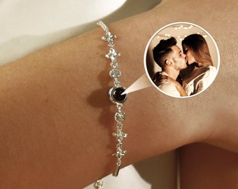 Pulsera de proyección de fotos personalizada, pulsera de burbujas, pulsera conmemorativa de fotos, pulsera interior de imagen, regalo para ella, regalo de mejor amiga de moda