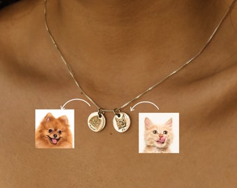 Ready to Ship Custom Pet Portrait Necklace Unique Gifts For Her Personalized Jewelry For Women Best Friend Dog Mom Necklace Handmade Jewelry