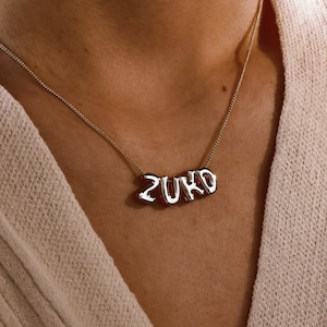 Encanto inicial 3D de burbuja personalizado, collar de nombre de burbuja de letra 3D, joyería de letras, collar de nombre hecho a mano, regalo de Navidad, regalo para mamá