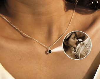 Photo Projection Necklace, Projection Photo bubble Necklace, Custom Photo Necklace, Picture Necklace, Gift for Her, Trendy Best Friend Gift