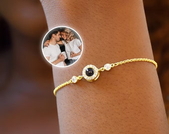 Projection Bracelet with Picture Inside, Customize Photo Bracelet, Memorial Pet Gift, Pet Bracelet, Gifts for Grandma, Birthday Gift for Mom