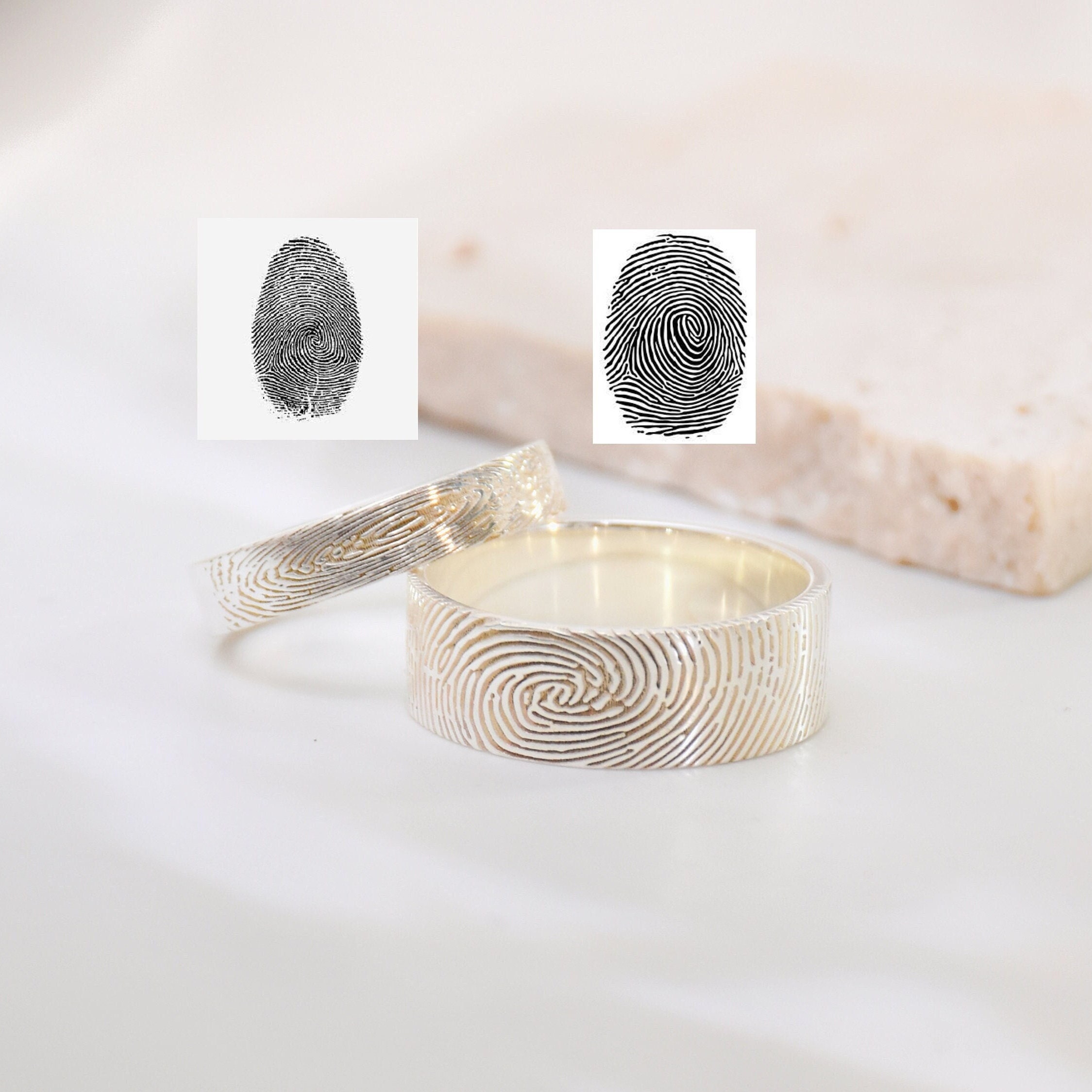 Fingerprint ring etsy discount