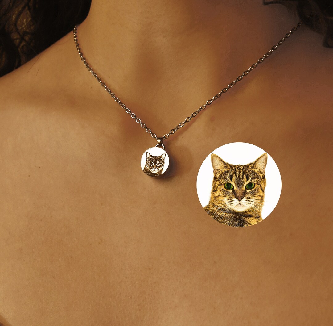 Pet Urn Necklace Cremation Jewelry Ashes Necklace Pet Ash Holder Pet ...
