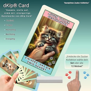Samtpfoten Zauber Kollektion – Katzenmotive dKip Cards – Nachhaltige Grußkarten für Katzenliebhaber – Geschenkideen & Dekoration