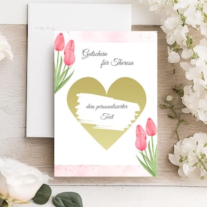 Gutschein für personalisiert Rubbellos | Rubbelkarte hochwertig personalisierbar | A6 schöne schlichte minimalistische Karte zum Rubbeln