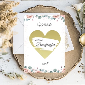 Brautjungfer fragen Rubbelkarte | Willst du meine Brautjungfer sein Rubbellos | A6 schlichte minimalistische Karte zum Rubbeln mit Umschlag