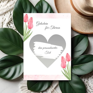 Gutschein für personalisiert Rubbellos | Rubbelkarte hochwertig personalisierbar | A6 schöne schlichte minimalistische Karte zum Rubbeln