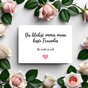Freundschaft Postkarte A6 | schöne schlichte Karte mit Spruch für beste Freundin bester Freund | Hochwertige Sprüchekarte als Geschenk
