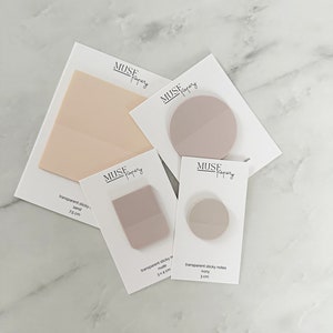 Transparante plaknotities | Set van 4