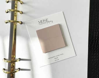 Transparent sticky notes in BLUSH