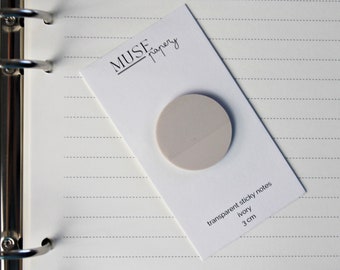 Transparente sticky notes in IVORY