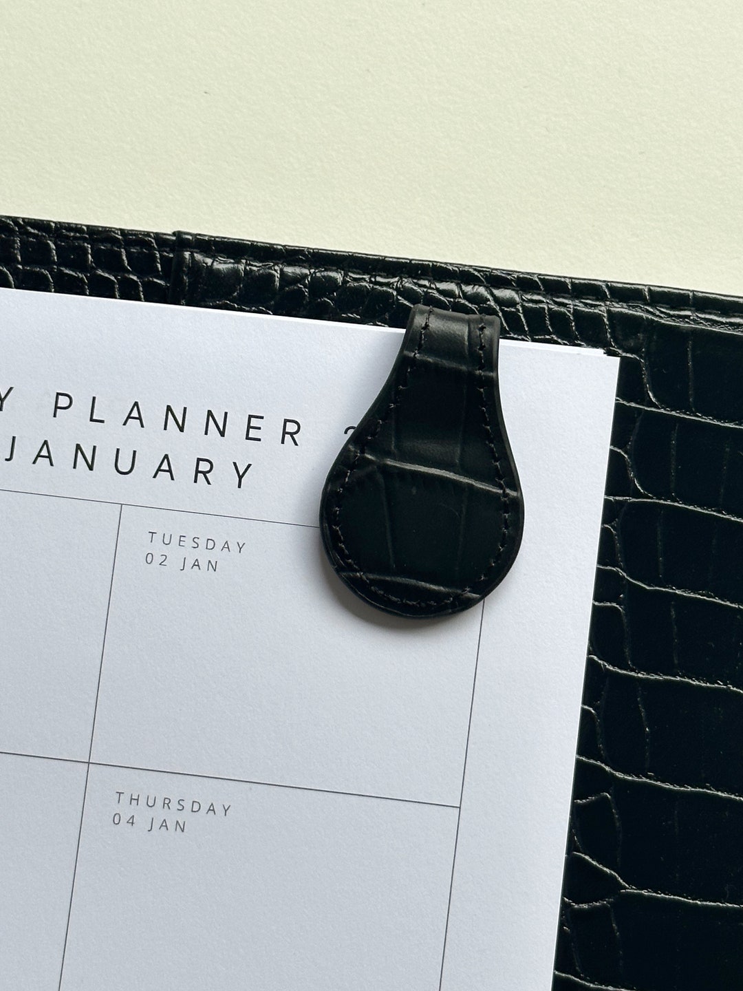 Croc Black Clip Planner Clips Bookmarks Etsy