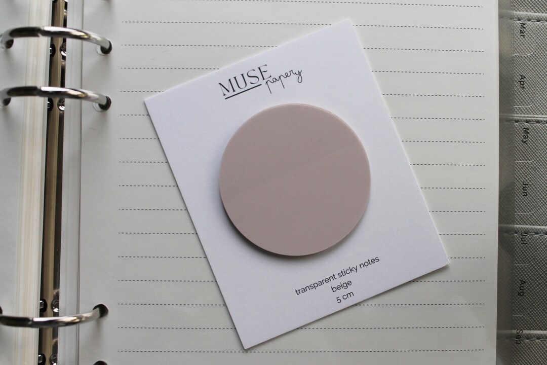 Transparent Sticky Notes in BEIGE - Etsy