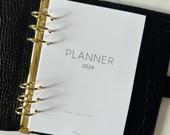 Monthly calendar 2024 monthly overviews calendar inserts A5 cover annual overviews monthly planner