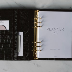 Ring Binder Planner | Binder | A5 planner | Croc Agenda | vegan