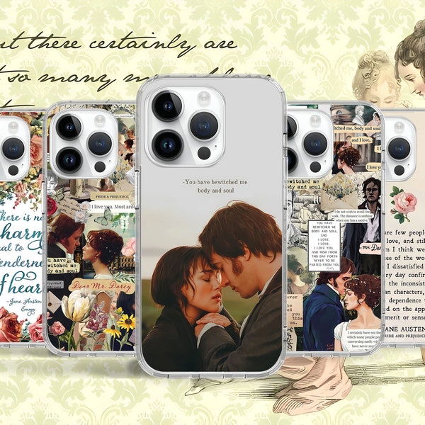 Jane Austen Zitat Pride Prejudice Roman Handyhülle für iPhone 15 14 Pro Max 13 12 11 Mini XR / Hülle für Samsung S24 S23 S22 A15 Google Pixel