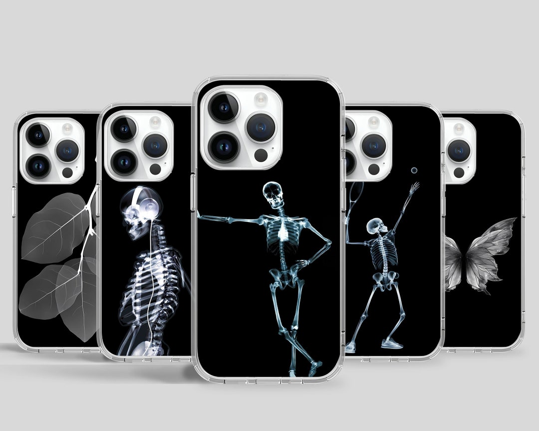 Skeleton Xray Phone Case for iPhone 15 14 Pro Max 13 12 11 Mini XR X 8